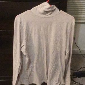 Cream and white striped Turtleneck